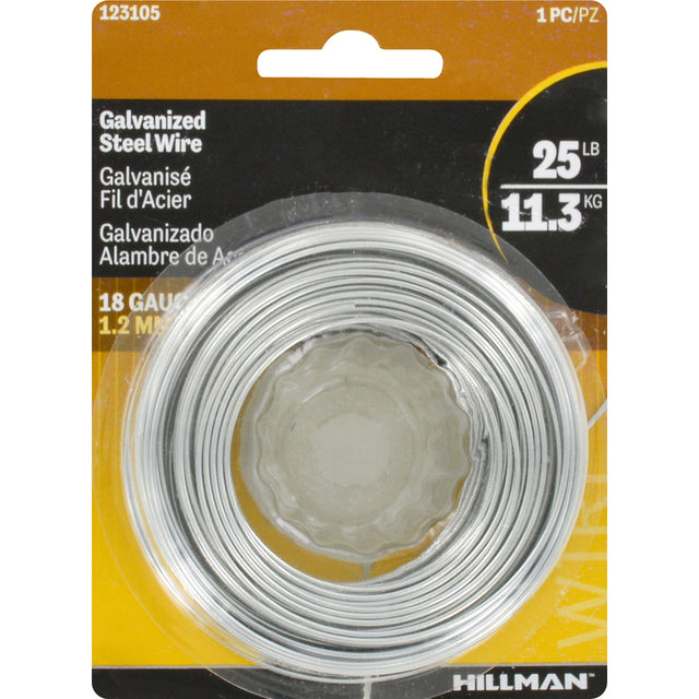 Hillman 110 ft. L Galvanized Steel 18 Ga. Wire