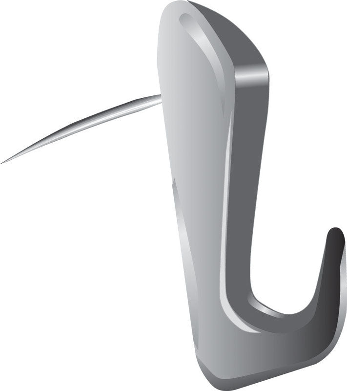 Hillman WallBiter Brass-Plated Silver Small Picture Hook 30 lb 4 pk