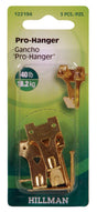 Hillman AnchorWire Brass-Plated Gold Professional Picture Hanger 40 lb 3 pk