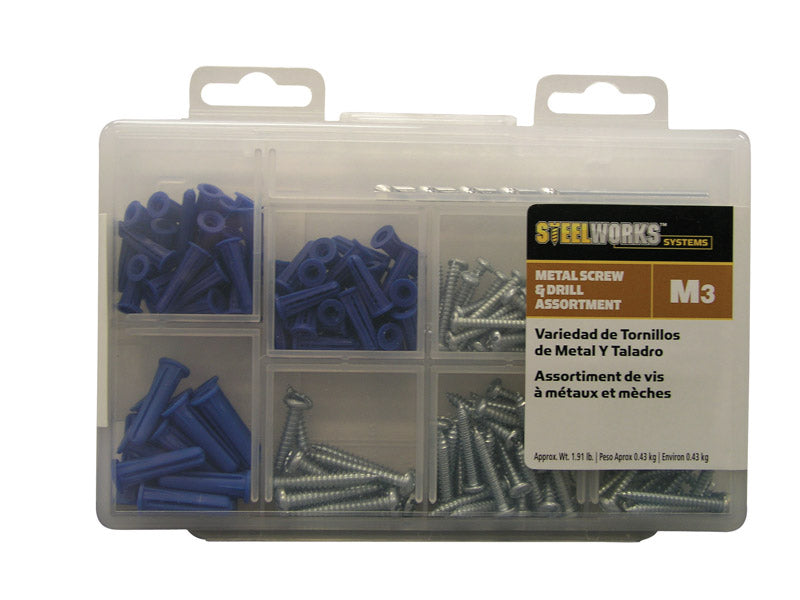 Hillman 3/8 in. D X 1 in. L Plastic/Stainless Steel Pan Head Anchor Kit 213 pk