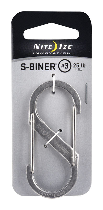 Nite Ize S-Biner 1.8 in. D Stainless Steel Silver Carabiner Key Holder
