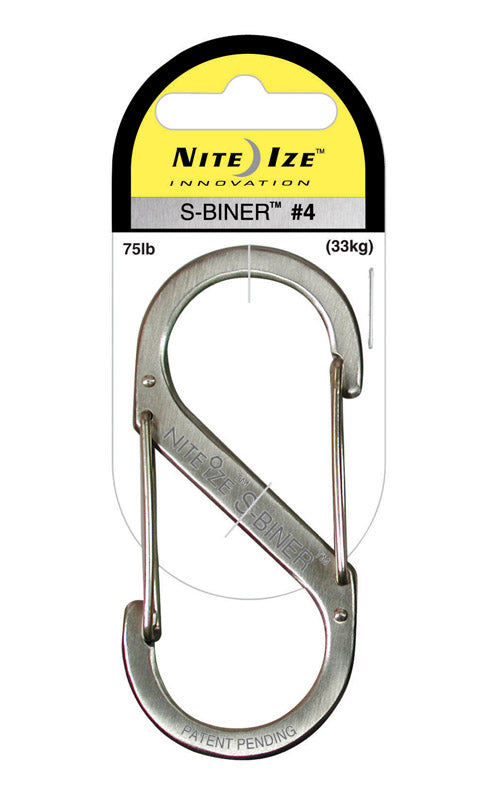 Nite Ize S-Biner 1.8 in. D Stainless Steel Silver Carabiner Key Holder