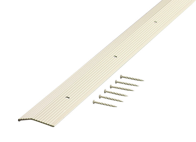 M-D 0.3 in. H X 36 in. L Almond Aluminum Carpet Trim