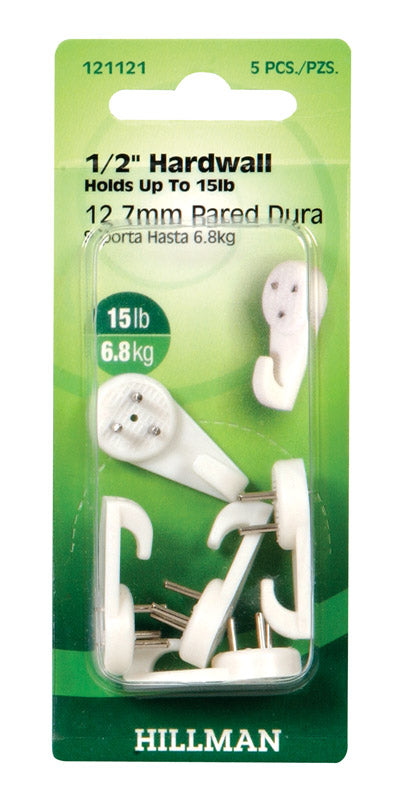 Hillman AnchorWire Plastic Coated Hardwall Picture Hook 15 lb 5 pk