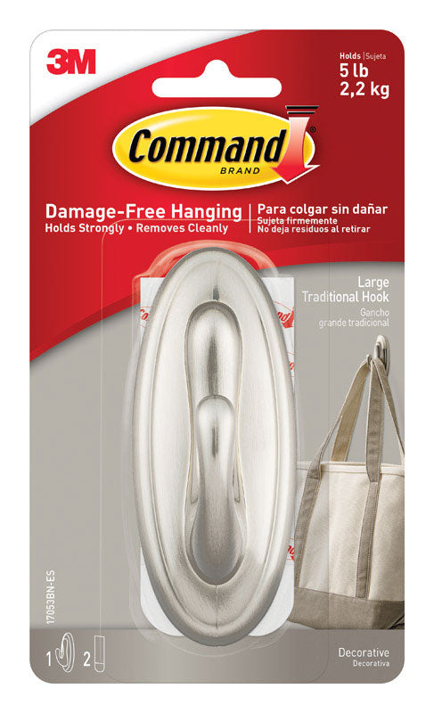 3M Command Large Plastic Designer Hooks 4.06 in. L 1 pk
