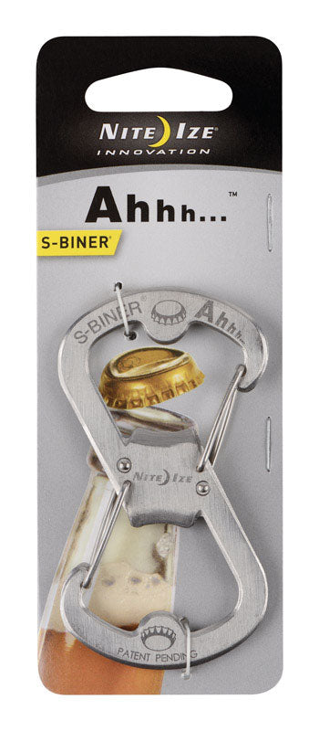 Nite Ize S-Biner 2 in. D Stainless Steel Silver Carabiner Key Holder