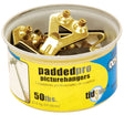 OOK Brass-Plated Padded Picture Hanger 50 lb 10 pk