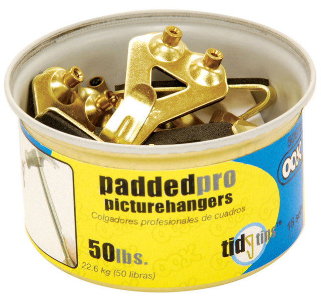 OOK Brass-Plated Padded Picture Hanger 50 lb 10 pk