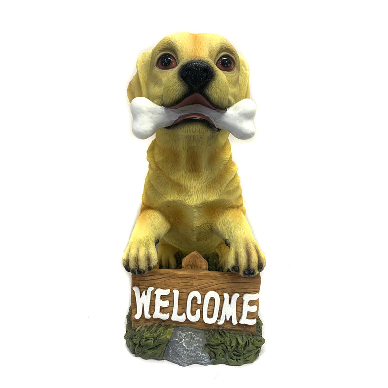 Infinity Assorted Polyresin 14.17 in. H Welcome Lab Dog Statue
