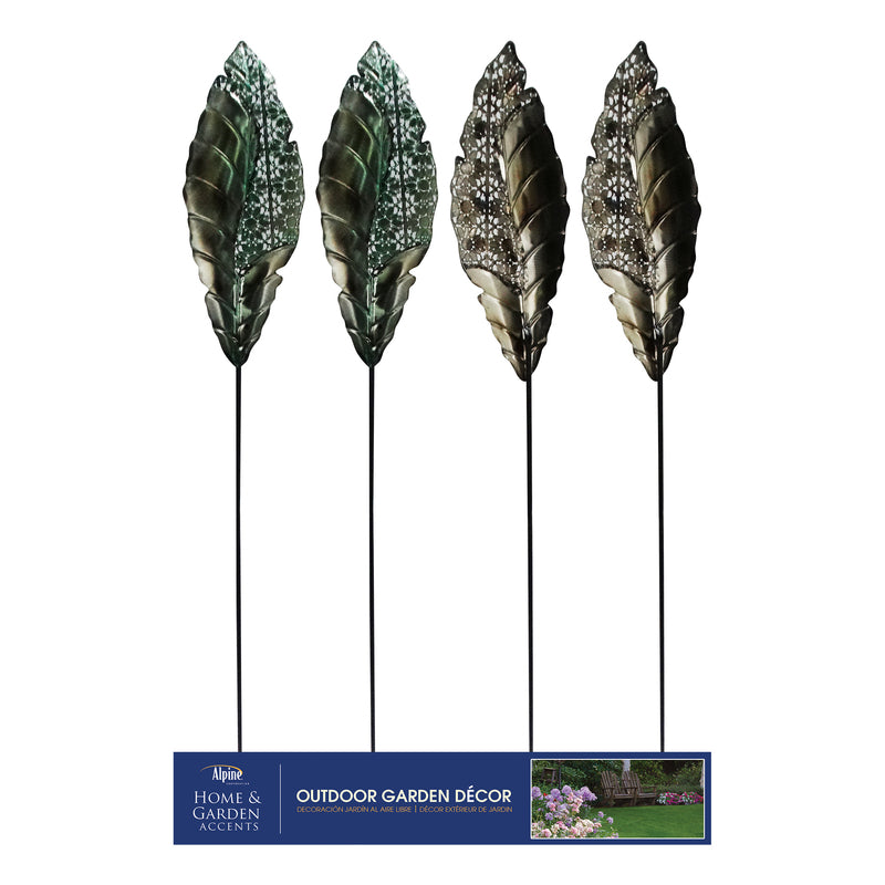 Alpine Assorted Metal 54 in. H Leaf Outdoor Garden Stake