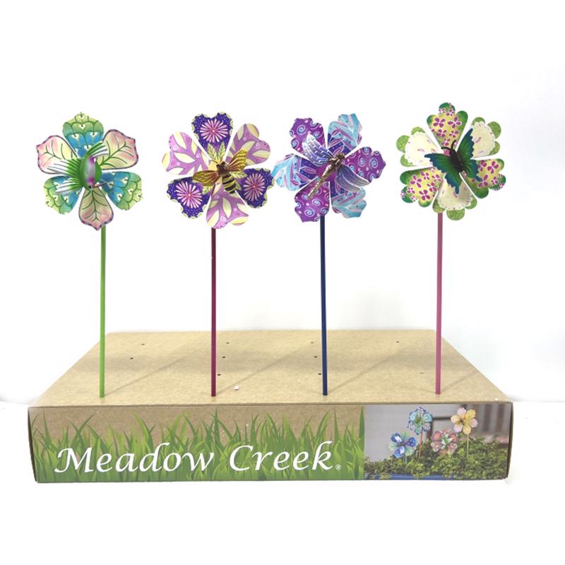 Meadowcreek Assorted Iron 17.5 in. H Butterfly, Bee, Dragonfly or Hummingbird Outdoor Spinner