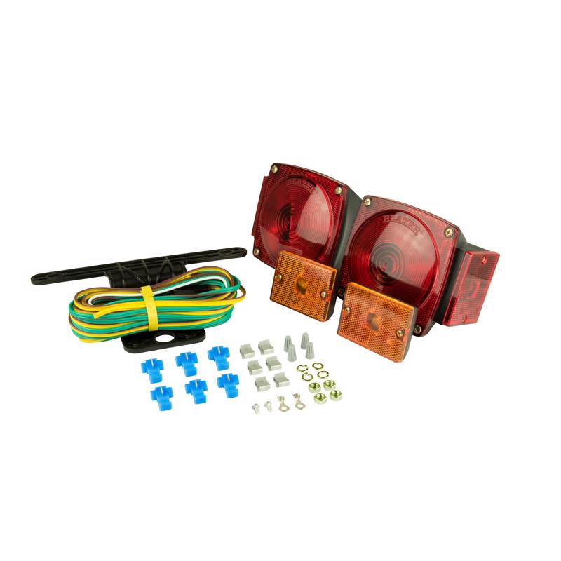 Hopkins Amber/Red Square Trailer Light Kit