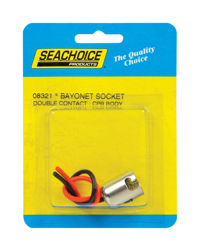 Seachoice Bayonet Light Socket Chrome Plated Brass