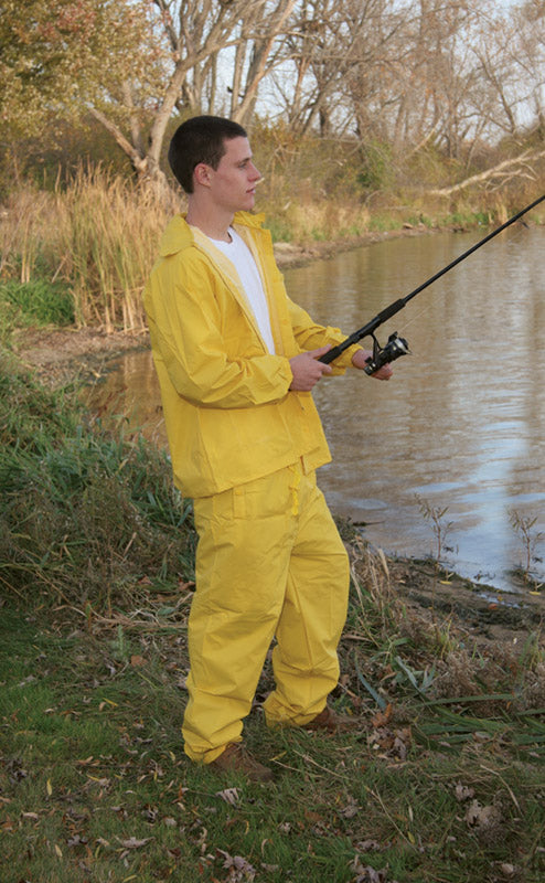 Boulder Creek Yellow PVC-Coated Rayon Three Piece Rain Suit XXX-Large