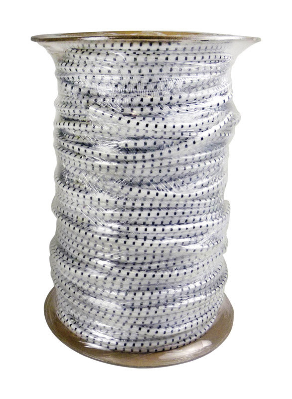 Keeper White Bungee Cord Reel 300 foot in. L X 1/4 in. 1 pk