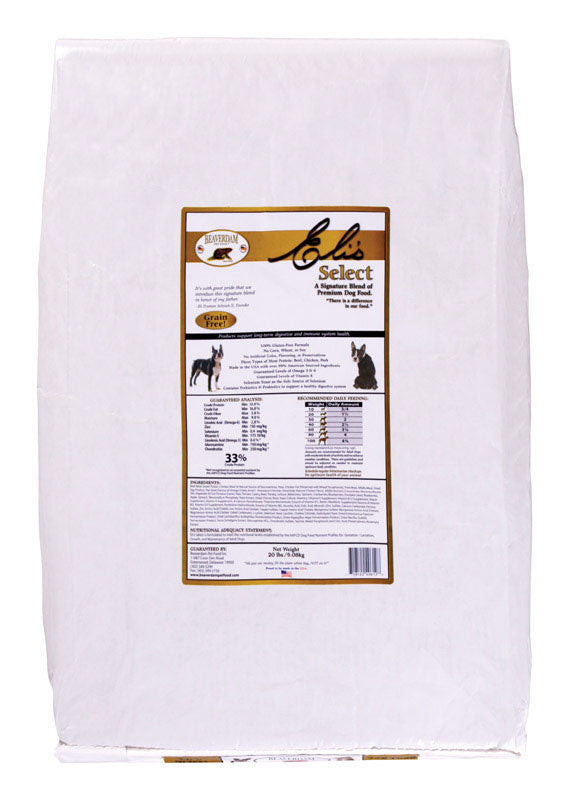 Beaverdam Elis Select All Ages Pork and Chicken Dry Dog Food Grain Free 20 lb