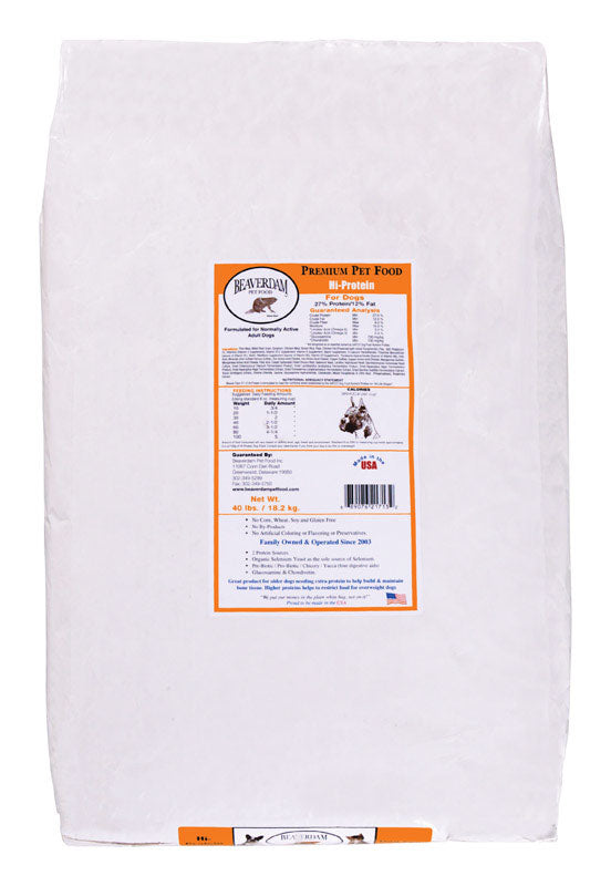Beaverdam Hi-Protein Adult Pork and Chicken Dry Dog Food 40 lb