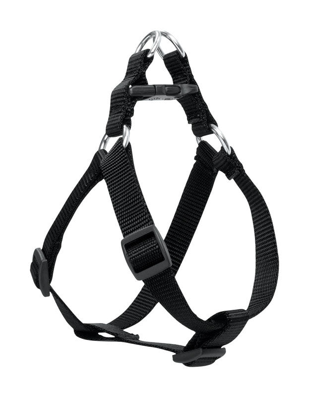 LupinePet Basic Solids Black Black Nylon Dog Harness
