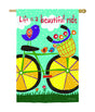 Meadow Creek Life is a Beautiful Ride Garden Flag 18 in. H X 12-1/2 in. W