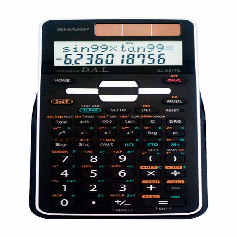 Sharp Black 12 digit Solar Powered Scientific Calculator