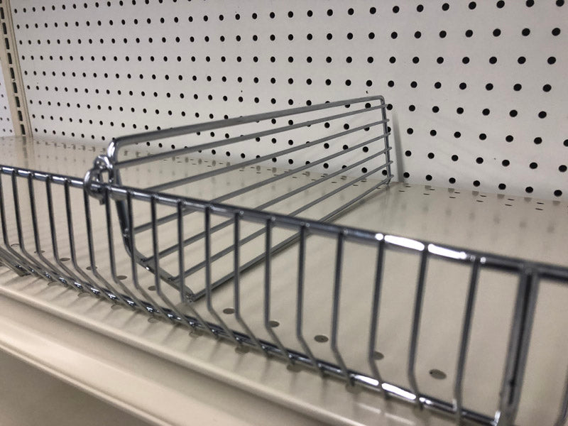 Silver Steel Shelf Divider 3 in. H X 19 in. L 20 pk