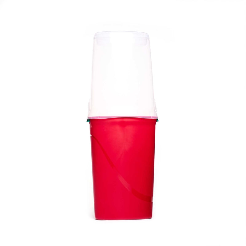 Homz 20 gal Clear/Red Wrapping Paper Storage Container 44.25 in. H X 17.125 in. W X 9.625 in. D