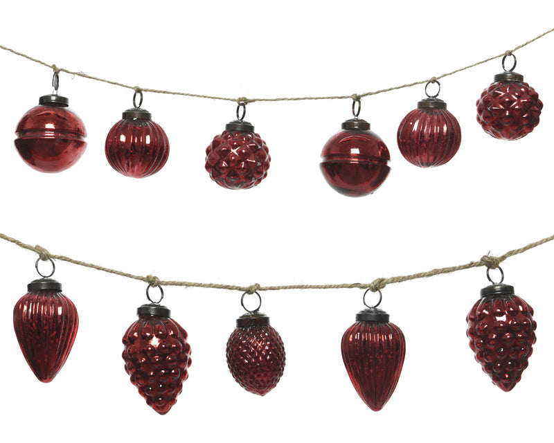 Decoris 4 ft. L Bauble and Acorn Garland