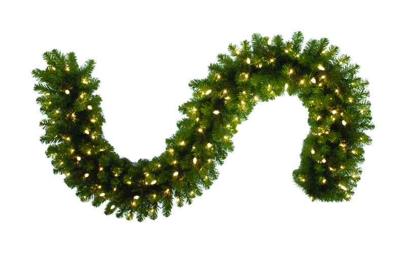 Celebrations Platinum 14 in. D X 9 ft. L LED Prelit Warm White Mixed Pine Christmas Garland