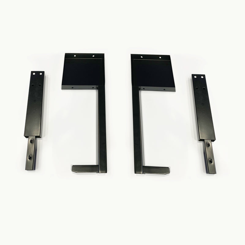 12 in. H X 12 in. W X 2 in. D Black Metal Beam Light Overhang Display Board Brackets