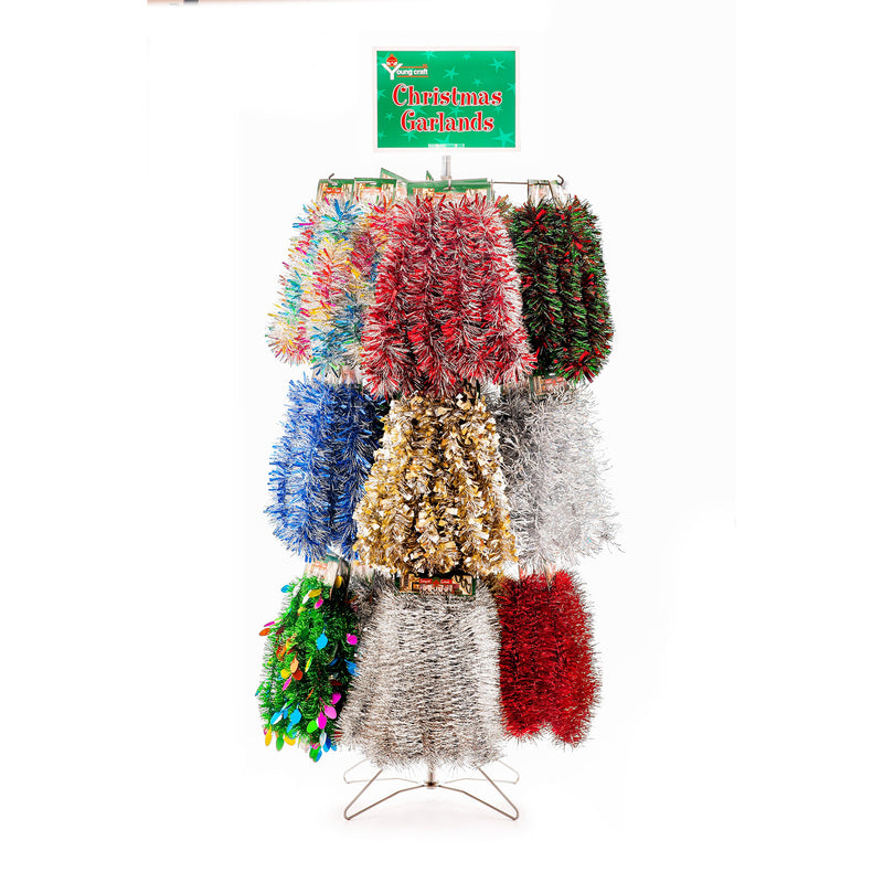 8 in. H X 2 in. W X 21 in. D Garland Spinner Rack Indoor Christmas Decor
