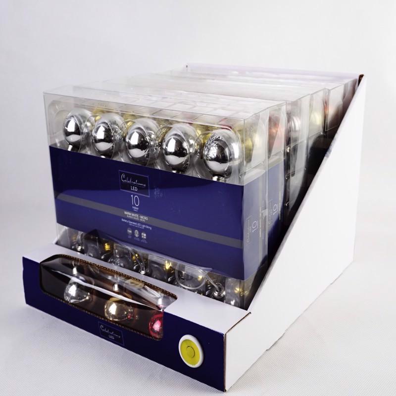 Celebrations LED Micro/5mm Clear/Warm White String Christmas Lights