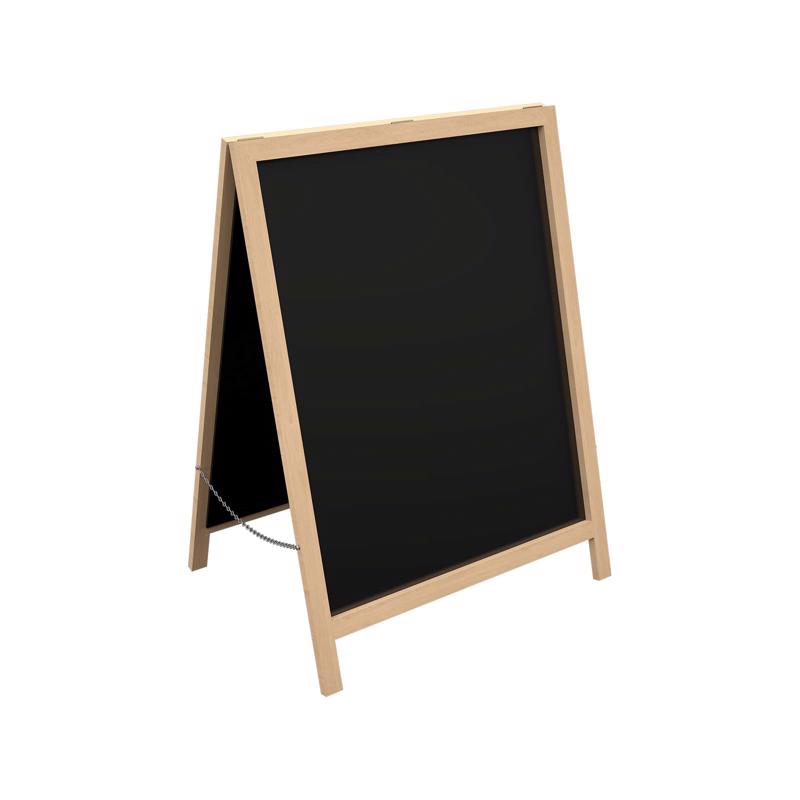 38.5 in. H X 35 in. W X 13 in. D Black Wood Chalk Board Display