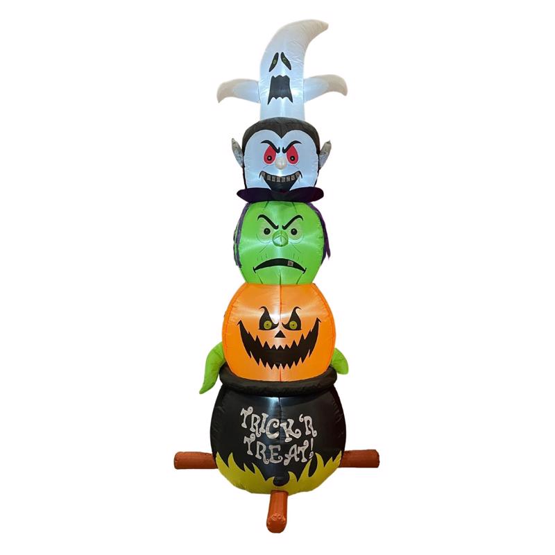 Celebrations Four Season 8 ft. Prelit Halloween Stacked Figures Inflatable