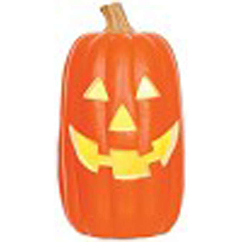 Seasons Pumpkin Yellow 16 in. Prelit Pumpkin Halloween Decor