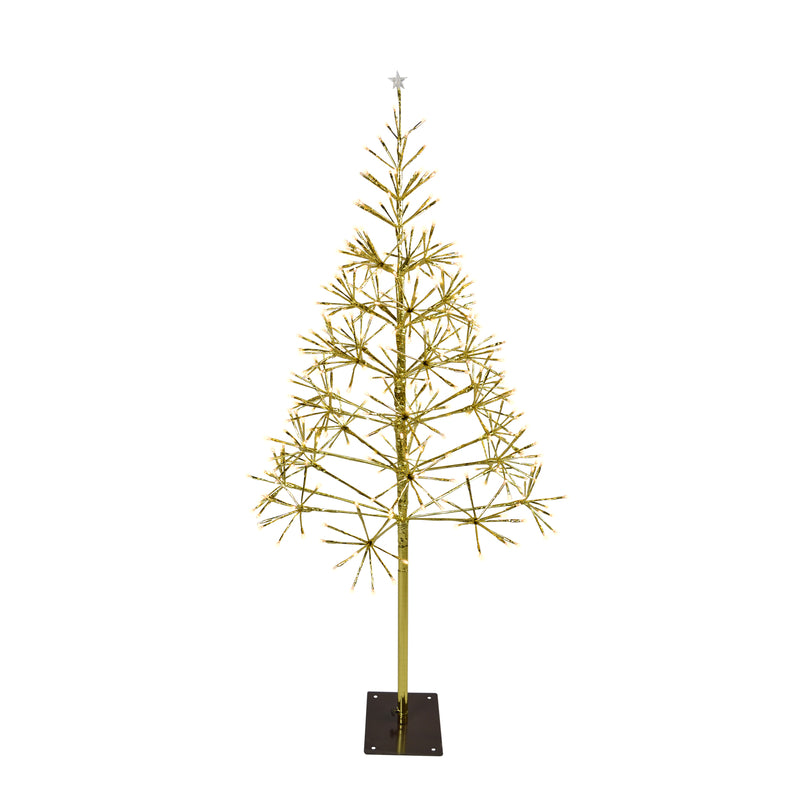 Celebrations Platinum LED Warm White Shimmering Tree 4.5 ft. Pathway Decor