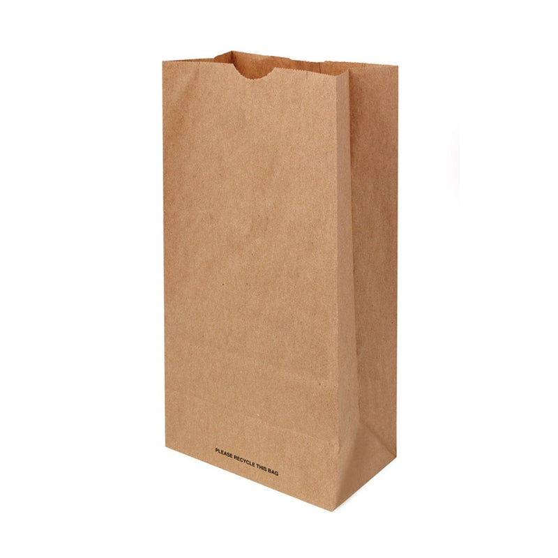 Paper Bags Paper Brown Shopping Bag Recycled 400 pk 11 in. H X 3 in. W X 5 in. L