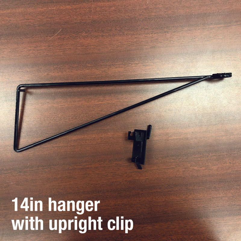 14 in. Black Metal Bracket Arm 1 pk