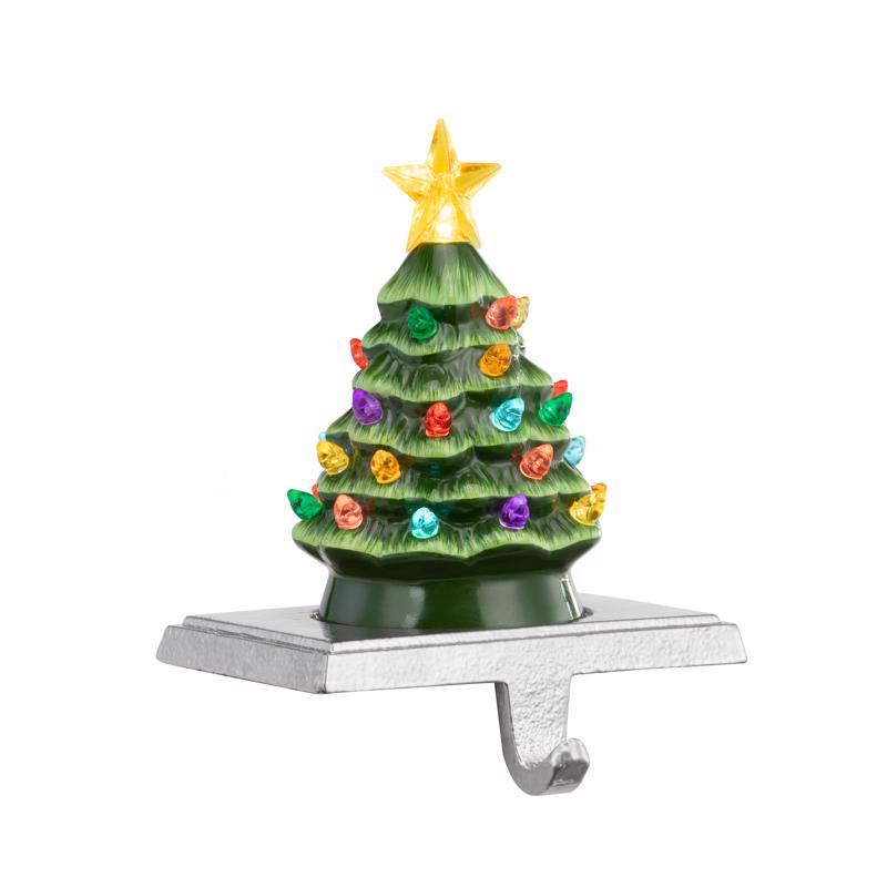Mr. Christmas LED Green Vintage Tree Stocking Holder 6.5 in.