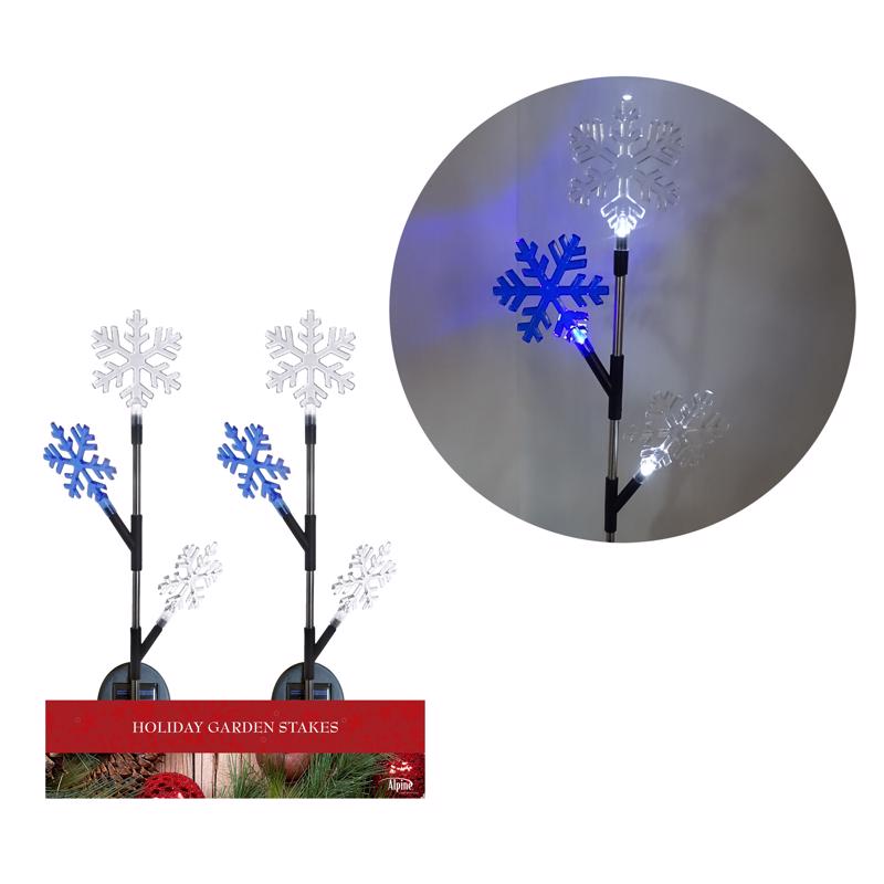 Alpine Snowflake Stake 33 in. Yard Decor