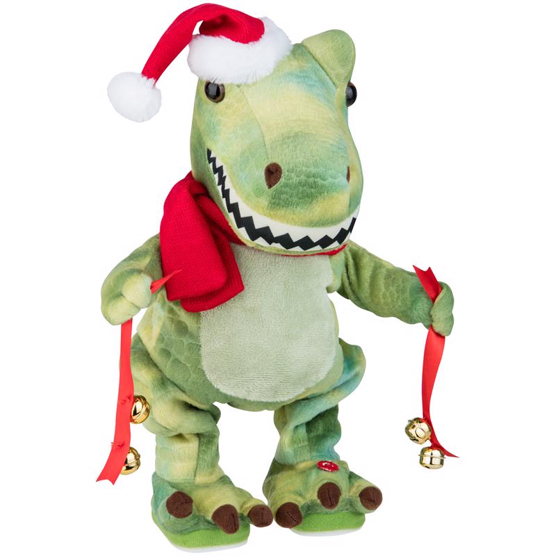 Gemmy Multicolored Waving Twisting T-Rex Animated Decor 13 in.