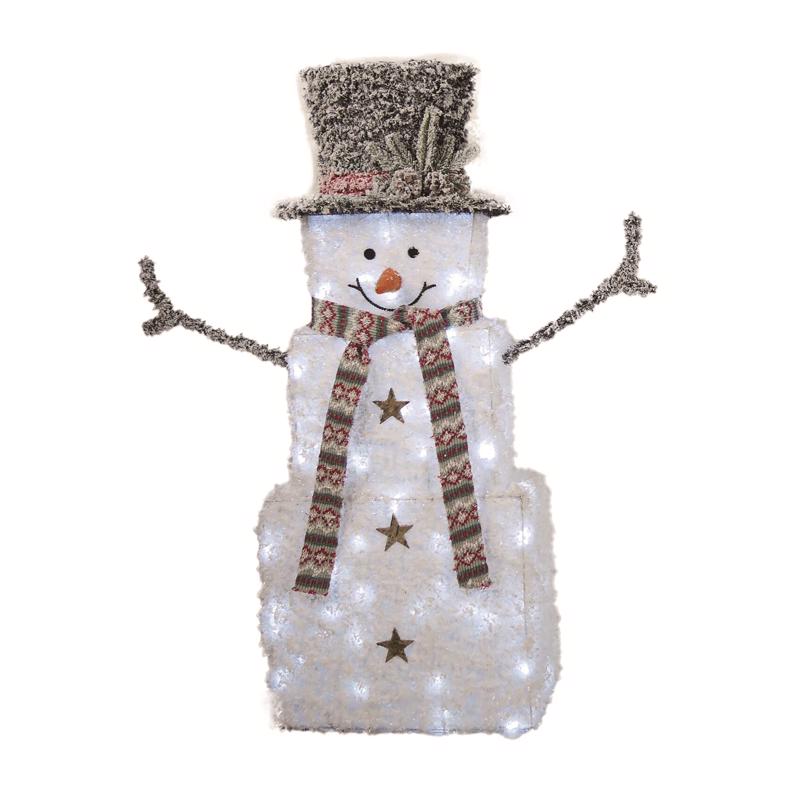 Celebrations LED White Snowman 3 ft. Yard Decor