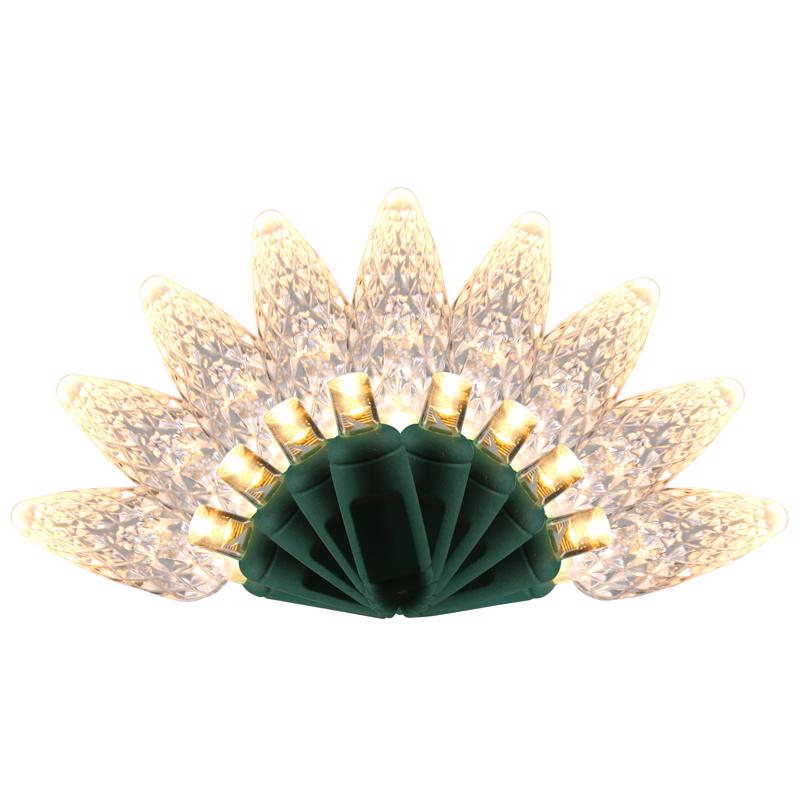 Celebrations Platinum LED C6 Warm White 50 ct String Christmas Lights 25 ft.