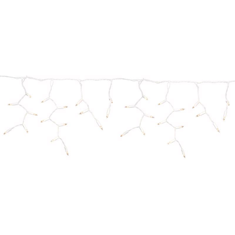 Celebrations Platinum LED T5 Warm White 100 ct Icicle Christmas Lights 9.5 ft.