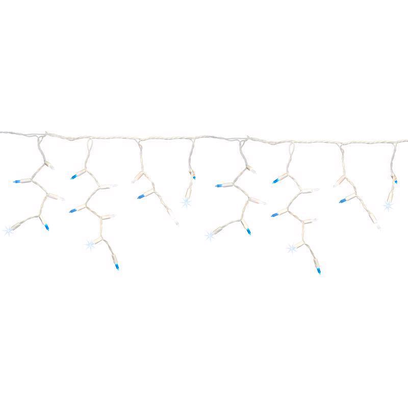 Celebrations Platinum LED T5 Blue/Pure White 100 ct Icicle Christmas Lights 9.5 ft.