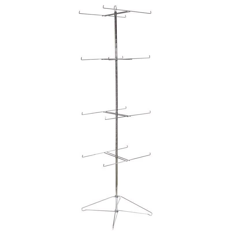 Silver 4 Tier 4 Sided Display Steel