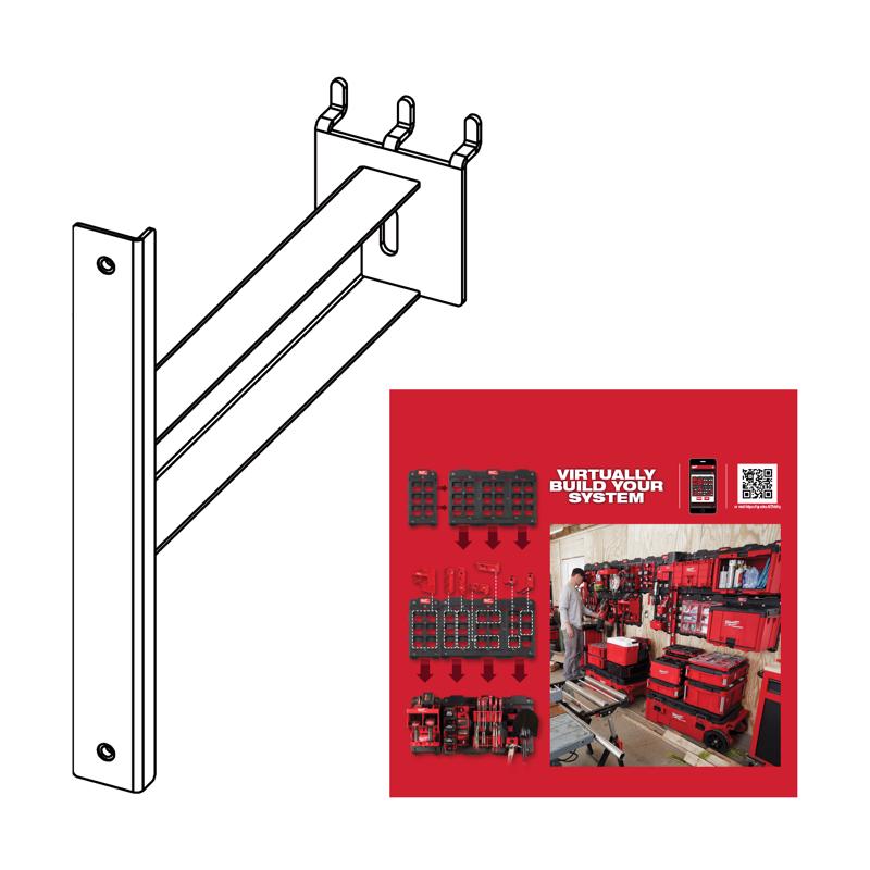 L2 Tools Sign Kit Milwaukee with pegboard bracket