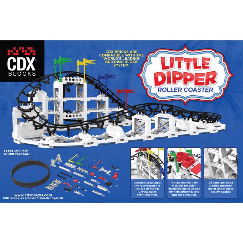 Coaster Dynamix CDX Blocks Little Dipper Roller Coaster Metal/Plastic Multicolored 332 pc