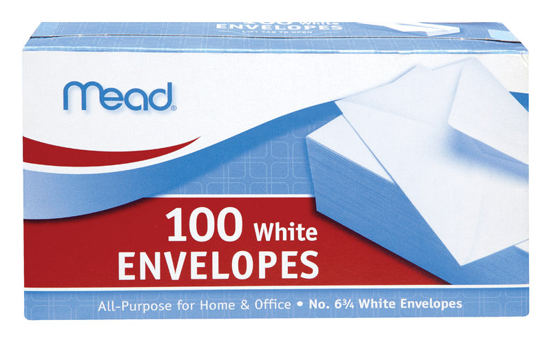 Mead 3.63 in. W X 6.75 in. L A6 White Envelopes 100 pk