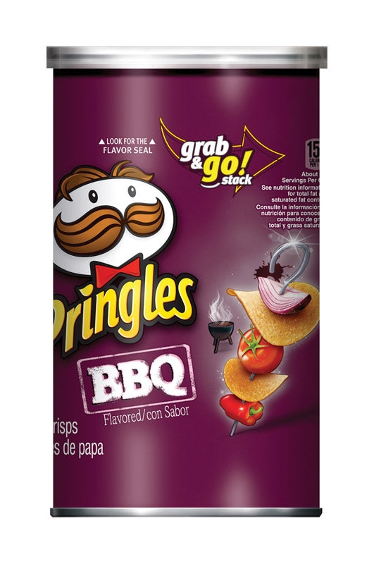 Pringles BBQ Potato Crisps 5.5 oz Can