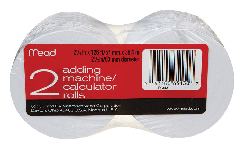 Mead Calculator Paper 2-1/4 in. W X 126 ft. L 1 ply